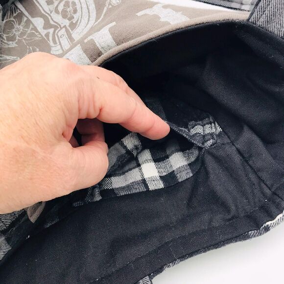 Handmade Tote Bag: Repurposed, Cowgirl, Brown, Tan, Cream, Boots, and Charm - Picture 6 of 9